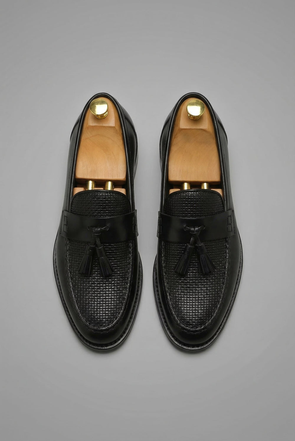 Herren Geflochtene Quasten-Slipper Klassische Leder-Loafer