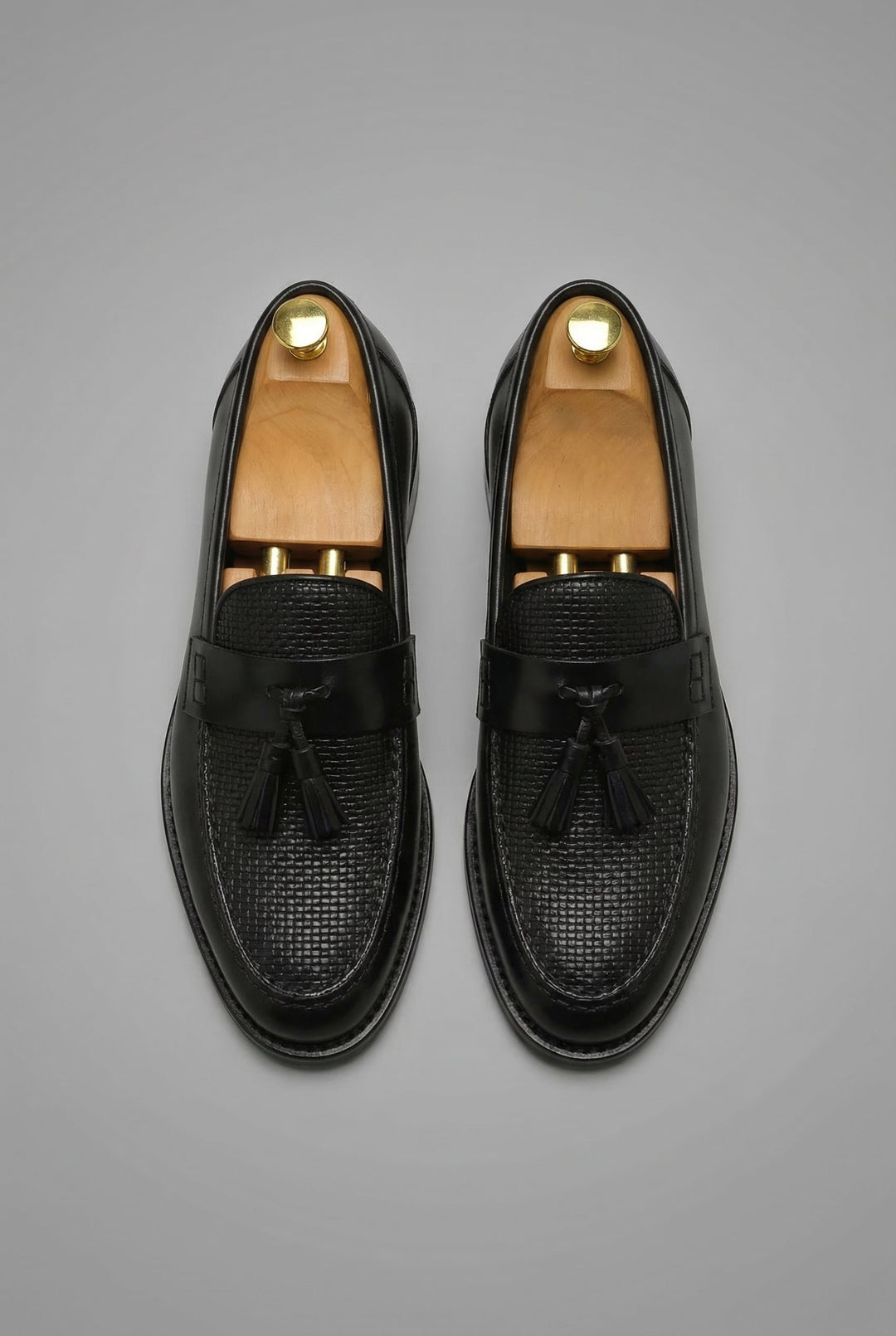 Herren Geflochtene Quasten-Slipper Klassische Leder-Loafer