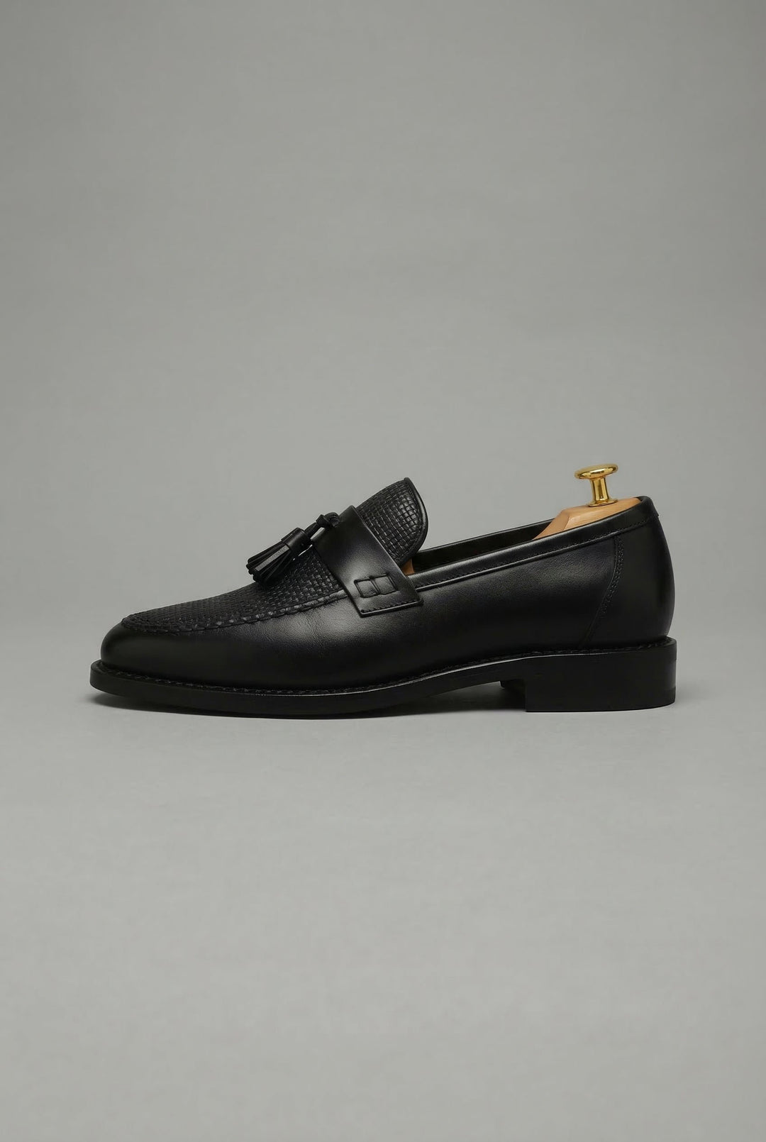 Herren Geflochtene Quasten-Slipper Klassische Leder-Loafer