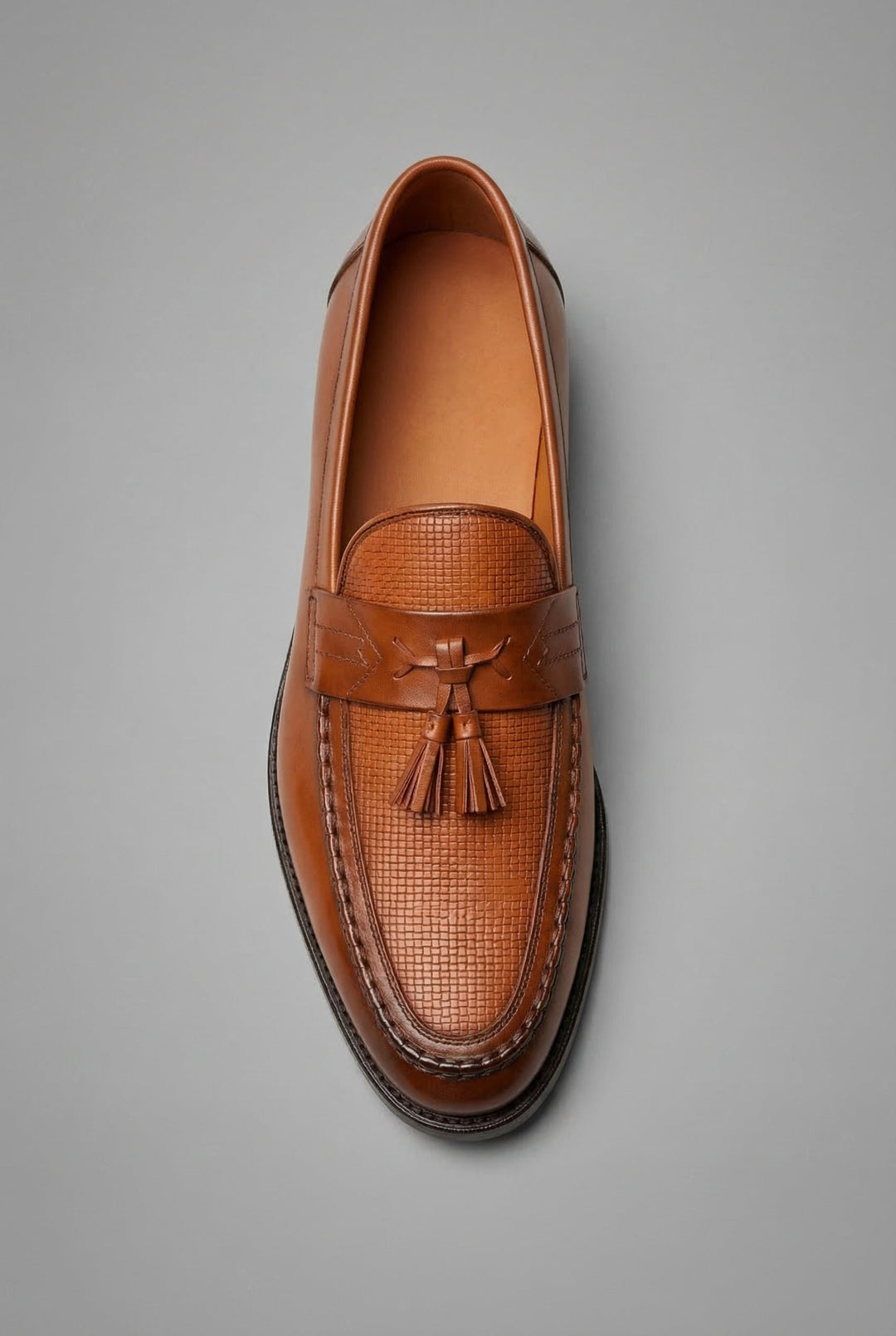 Herren Geflochtene Quasten-Slipper Klassische Leder-Loafer