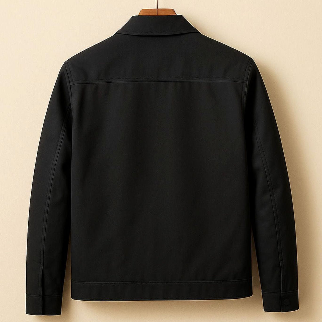 Herren Harrington-Bomberjacke mit kariertem Innenfutter und Reißverschluss