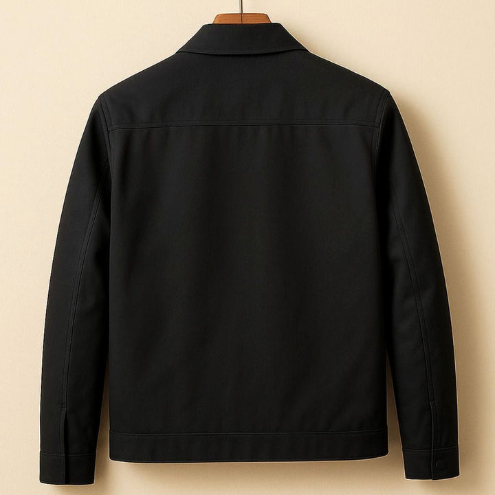 Herren Harrington-Bomberjacke mit kariertem Innenfutter und Reißverschluss