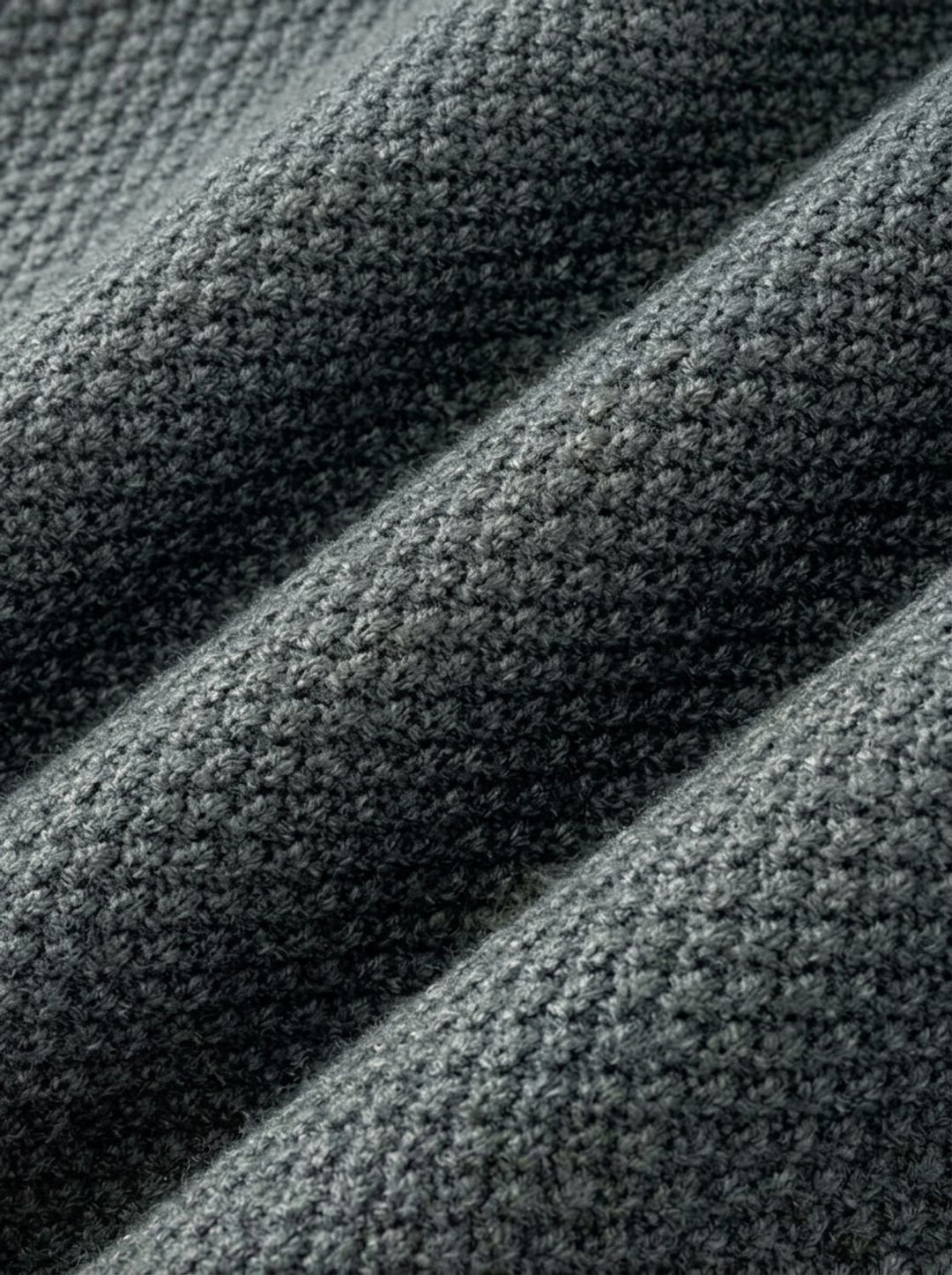Herren Jacquard-Strickpullover mit Rippenrundhals Regular Fit