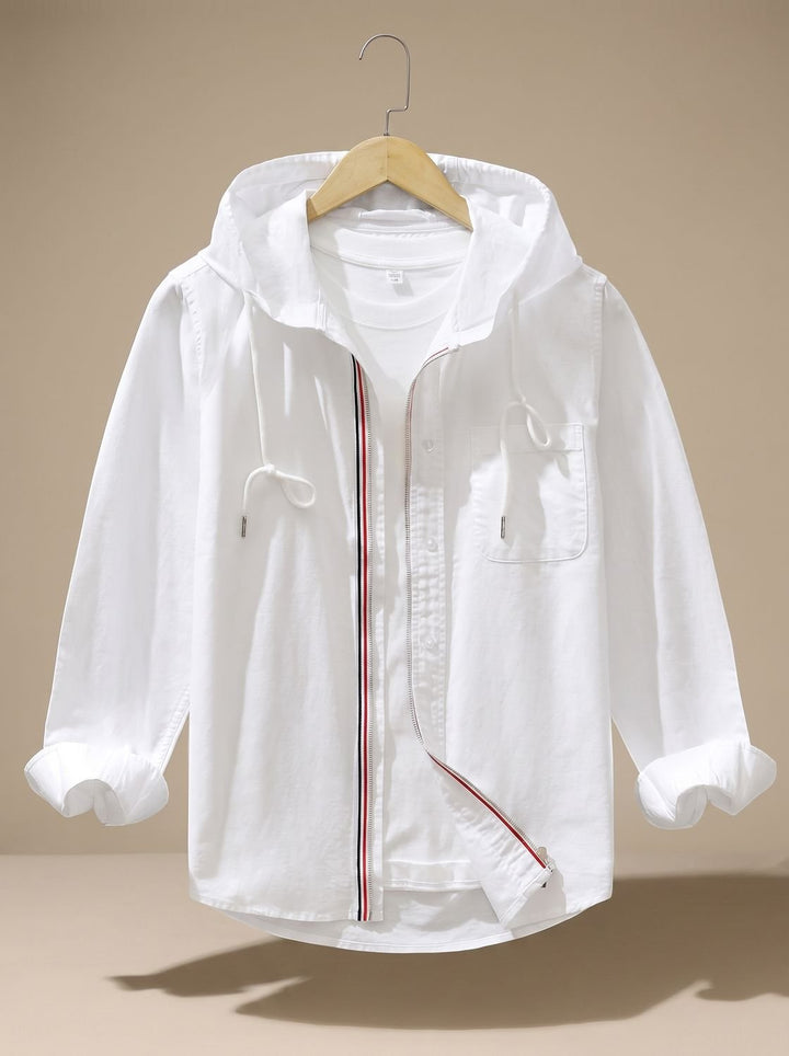 Herren Kapuzenjacke mit Reißverschluss Langarm Casual