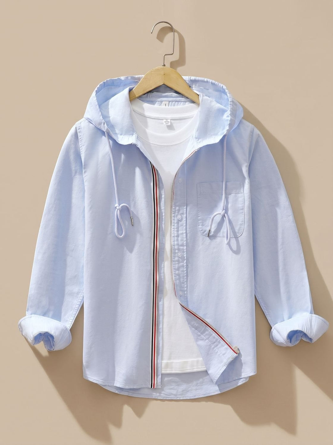 Herren Kapuzenjacke mit Reißverschluss Langarm Casual