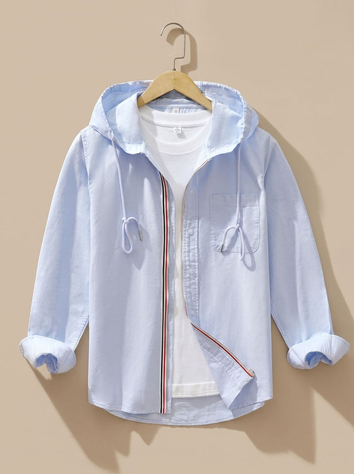 Herren Kapuzenjacke mit Reißverschluss Langarm Casual