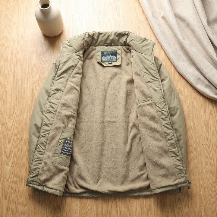 Herren Kapuzenjacke Outdoor Relaxed-Fit Reißverschluss Wintermantel