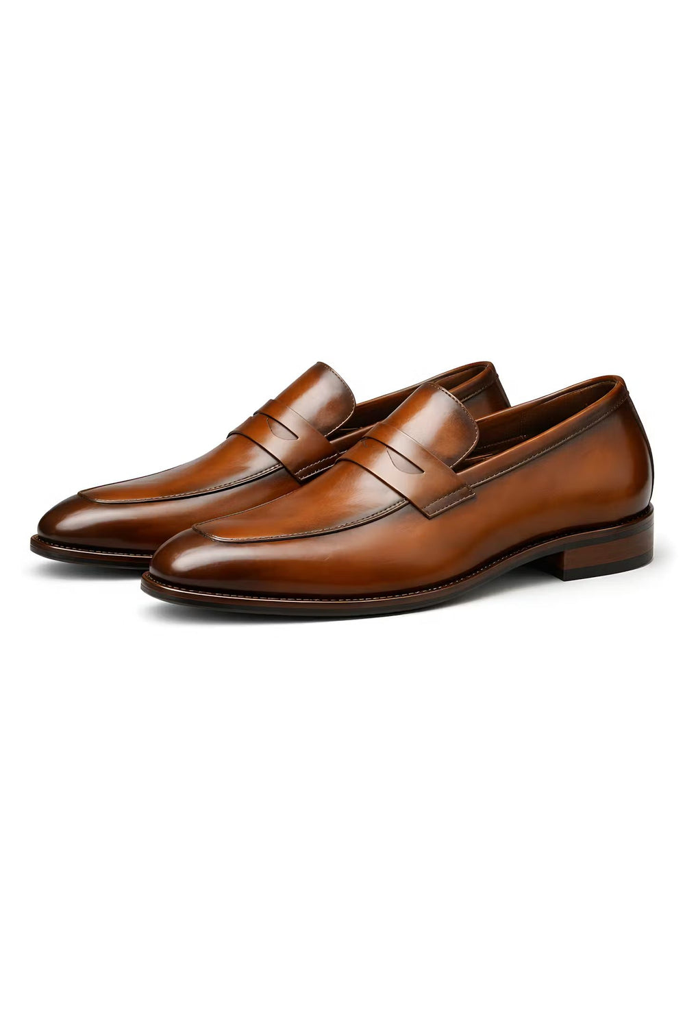 Herren Klassische Penny-Loafer Slip-On Lackschuhe