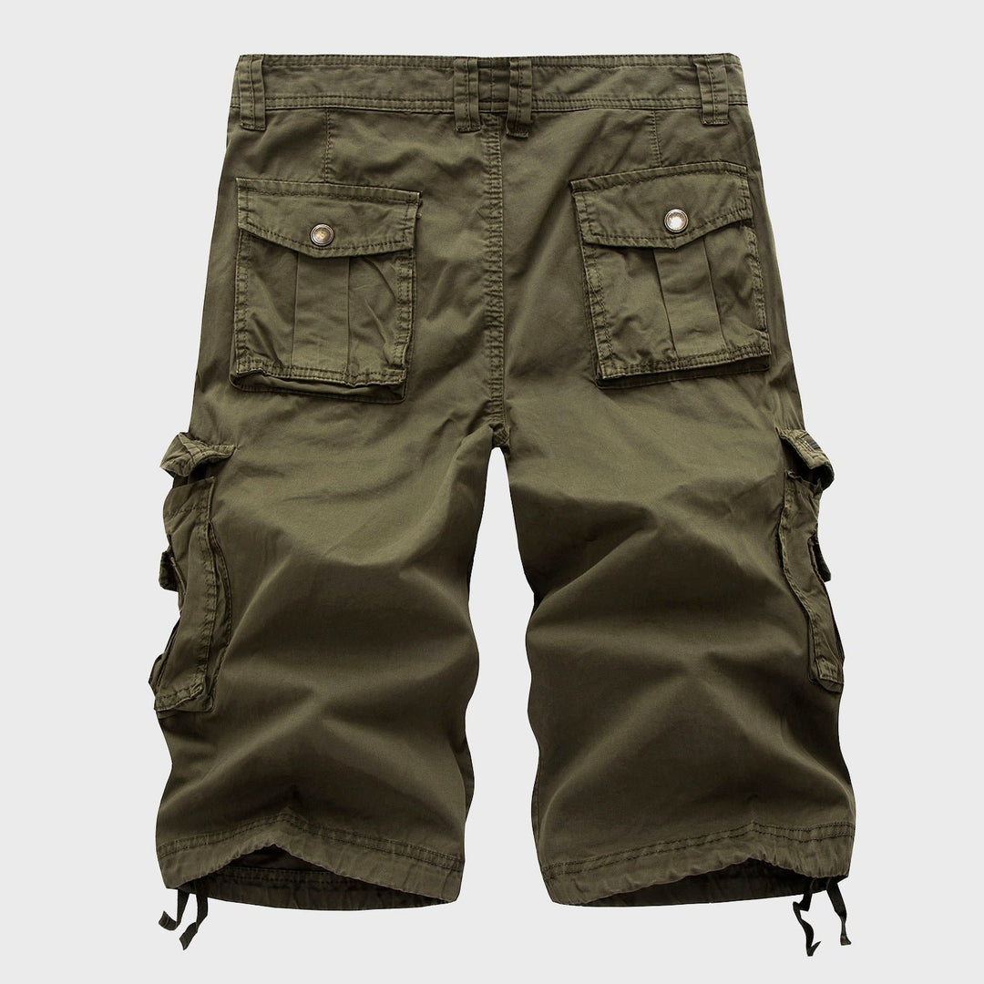 Herren Knielange Cargo Shorts mit verstellbarem Kordelzug