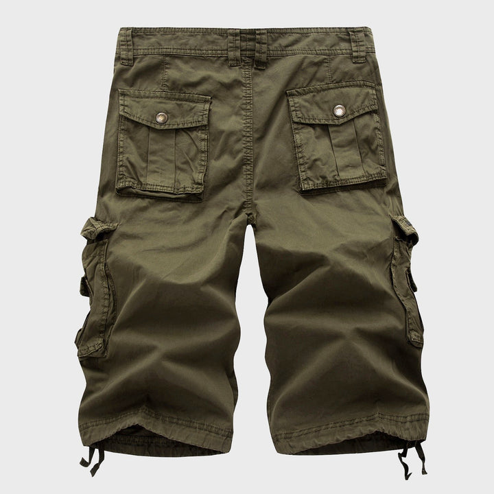 Herren Knielange Cargo Shorts mit verstellbarem Kordelzug