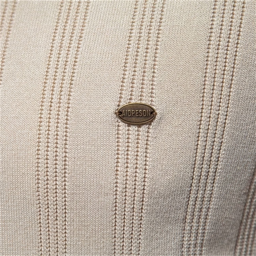 Herren Kurzarm-Poloshirt Atmungsaktives Strick-Polo mit Reverskragen