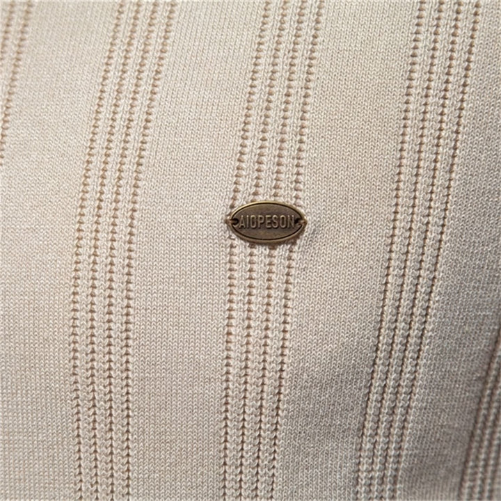 Herren Kurzarm-Poloshirt Atmungsaktives Strick-Polo mit Reverskragen