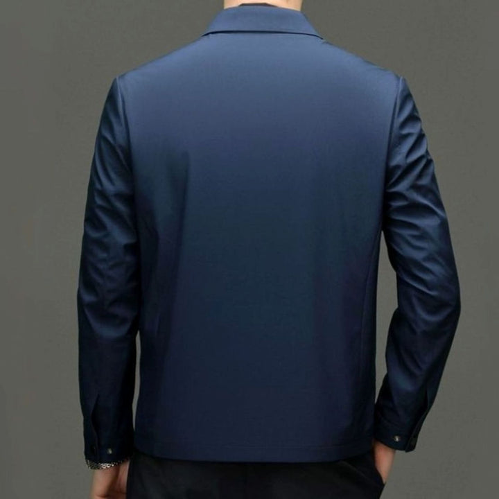 Herren Minimal Jacke mit Haifischkragen und Reißverschluss