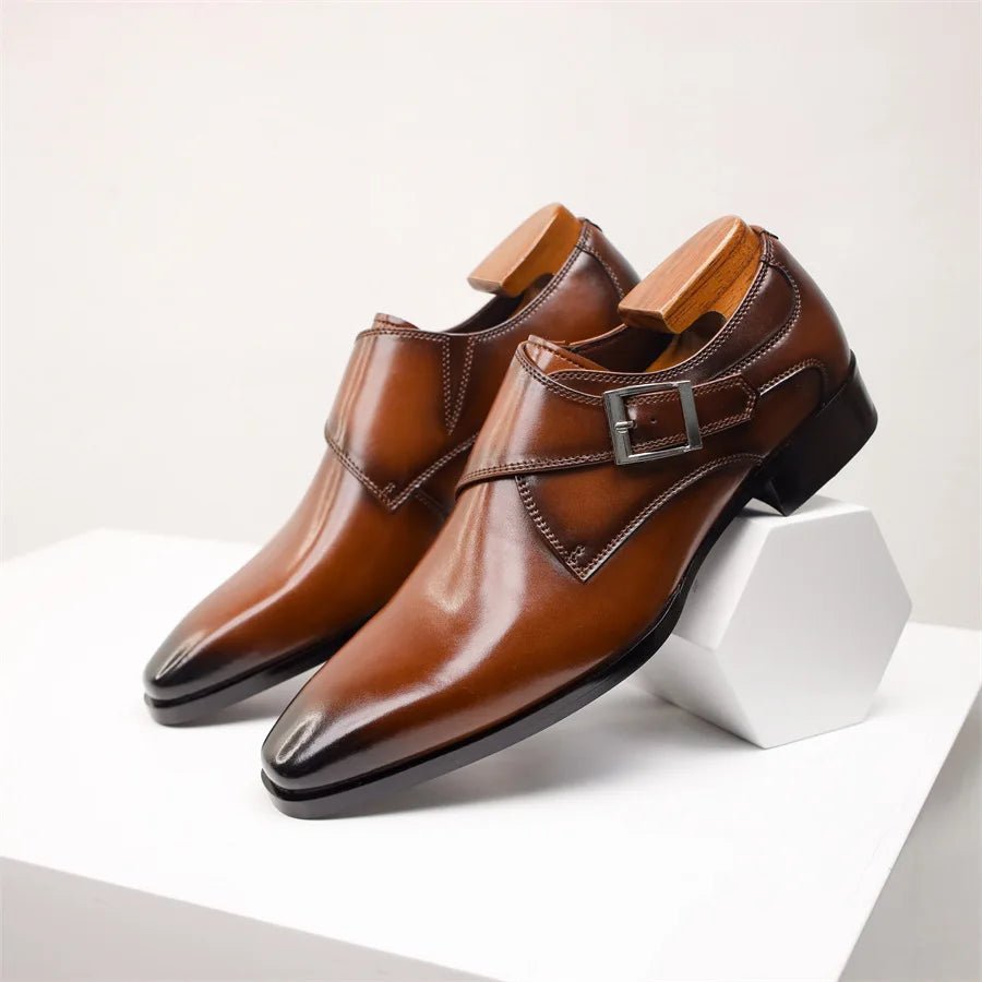 Herren Monk-Strap Schnalle Eleganter Businessschuh
