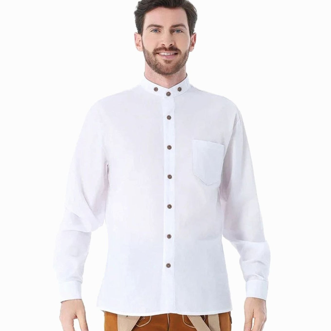 Herren Oktoberfest Lederhosen Kostüm Set mit Karohemd - Hemd 05