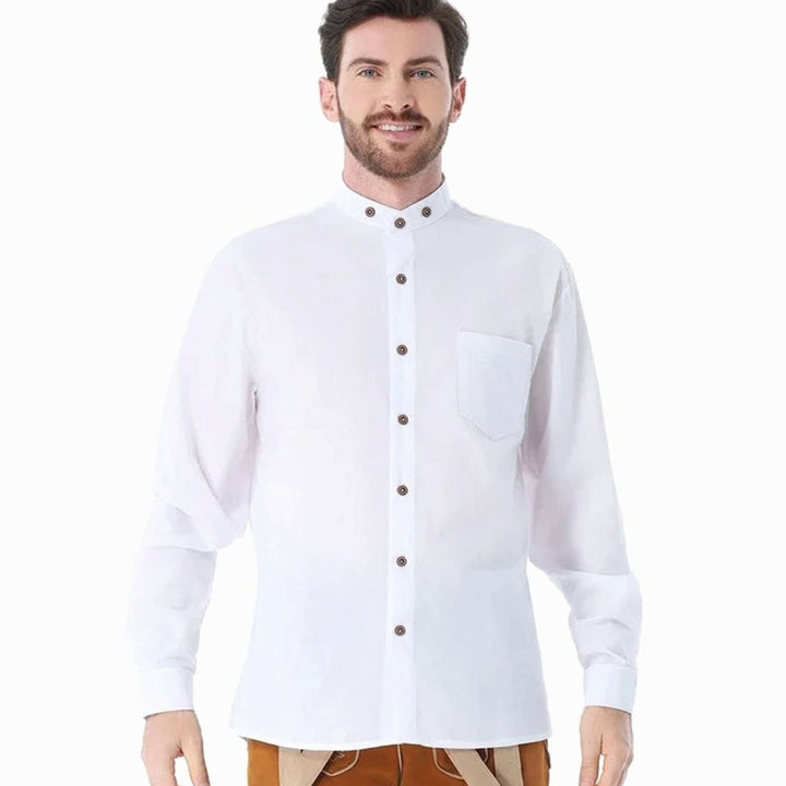 Herren Oktoberfest Lederhosen Kostüm Set mit Karohemd - Hemd 05