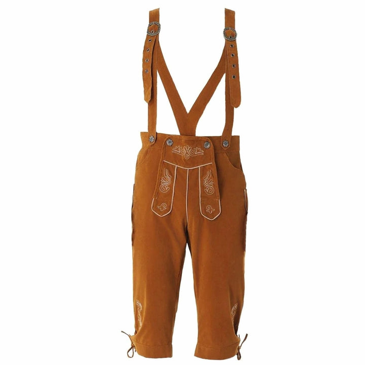 Herren Oktoberfest Lederhosen Kostüm Set mit Karohemd - Hose 02