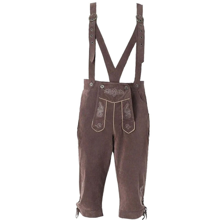 Herren Oktoberfest Lederhosen Kostüm Set mit Karohemd - Hose 03
