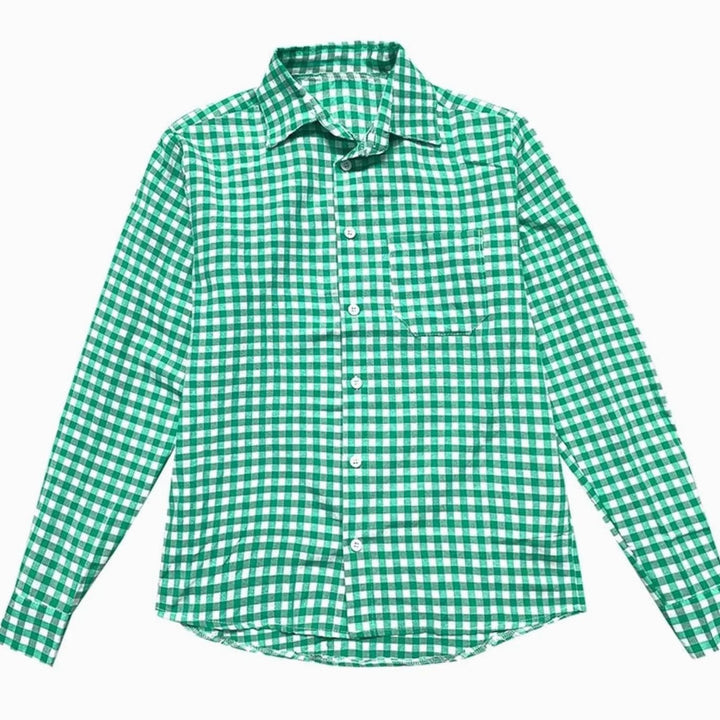 Herren Oktoberfest Lederhosen Kostüm Set mit Karohemd - Hemd 07