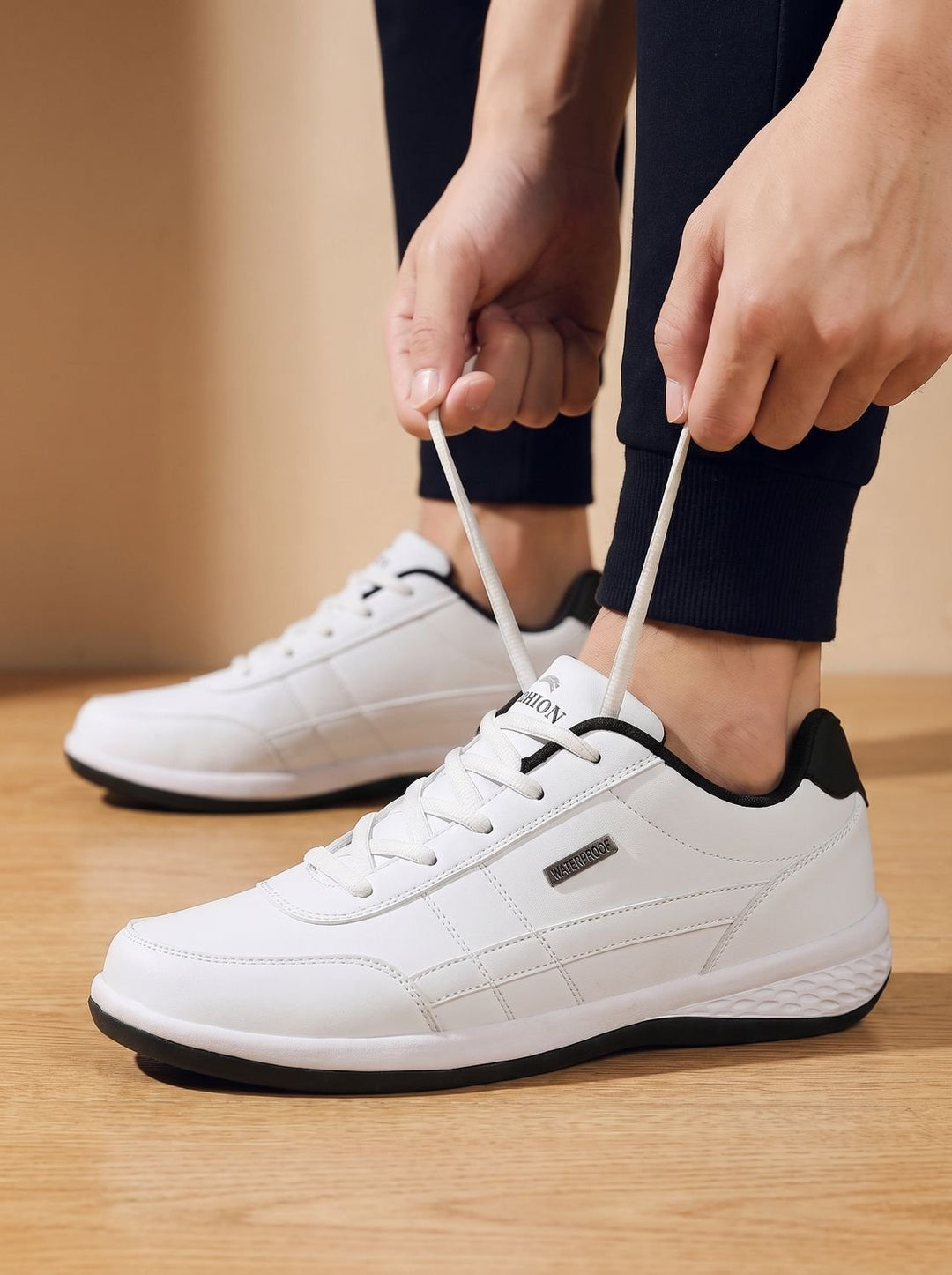 Herren Orthopädische Wasserdichte Schnürschuhe Rutschfeste Sneaker