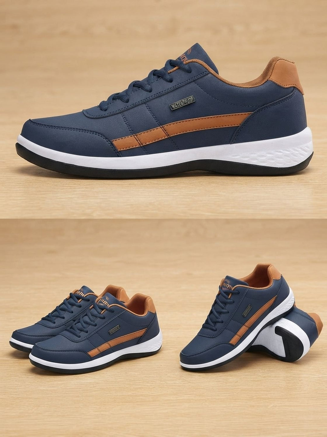 Herren Orthopädische Wasserdichte Schnürschuhe Rutschfeste Sneaker