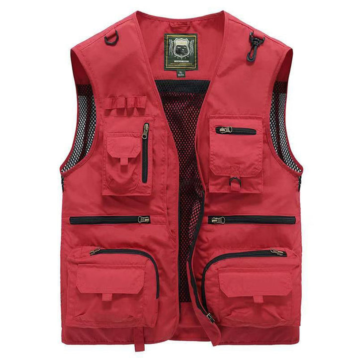 Herren Outdoor-Gilet atmungsaktiv Nylon Multitaschen-Weste