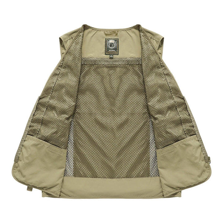 Herren Outdoor-Gilet atmungsaktiv Nylon Multitaschen-Weste