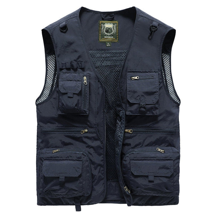 Herren Outdoor-Gilet atmungsaktiv Nylon Multitaschen-Weste