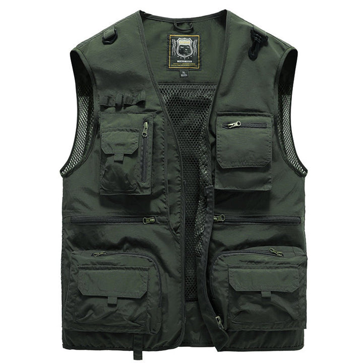 Herren Outdoor-Gilet atmungsaktiv Nylon Multitaschen-Weste