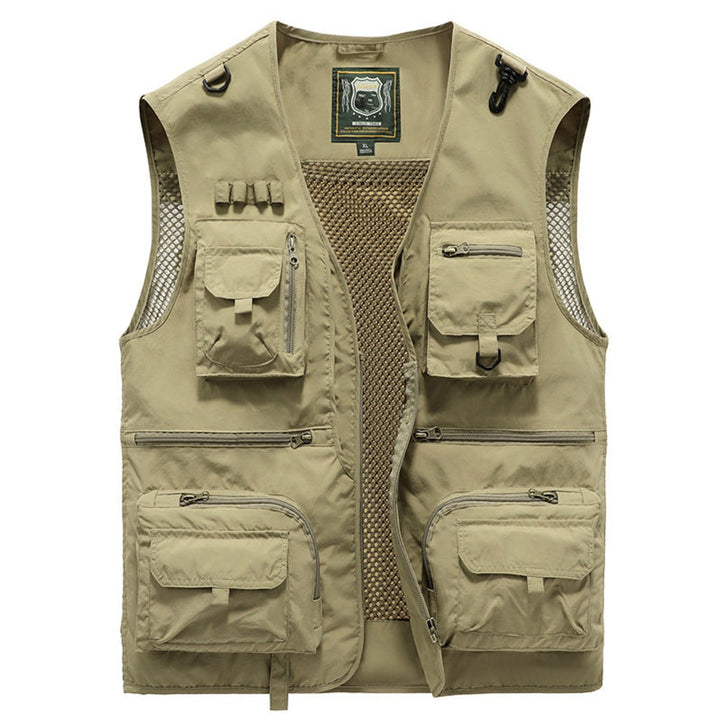 Herren Outdoor-Gilet atmungsaktiv Nylon Multitaschen-Weste