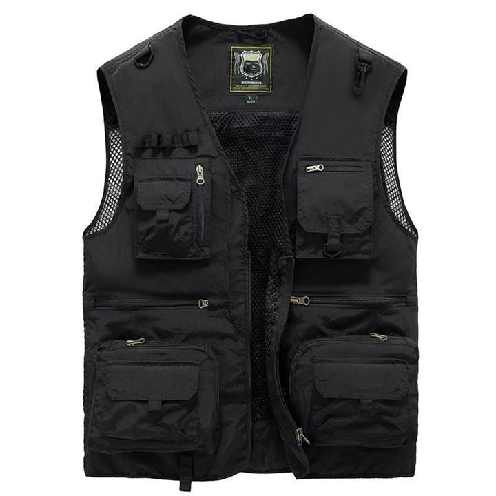 Herren Outdoor-Gilet atmungsaktiv Nylon Multitaschen-Weste
