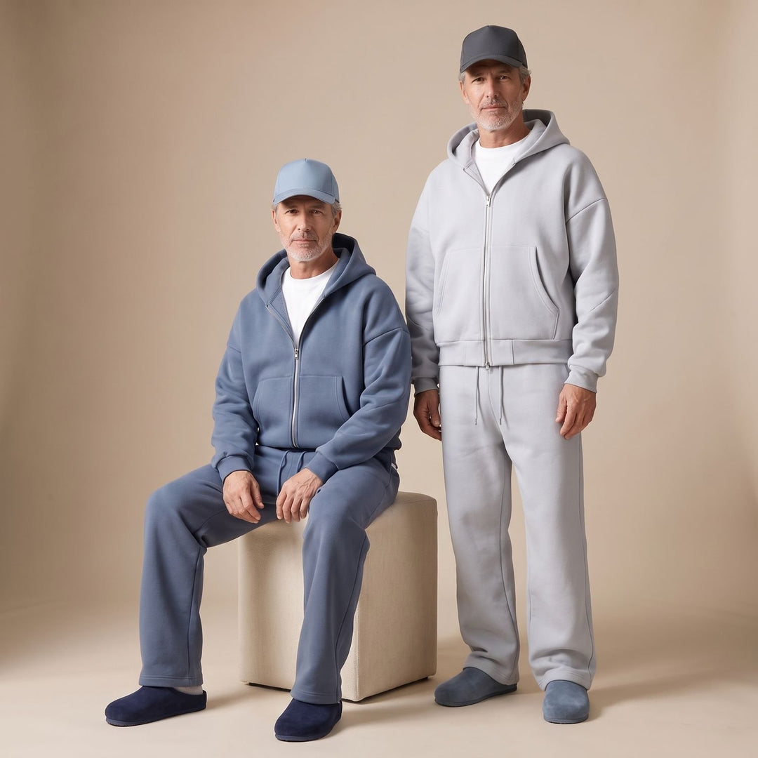 Herren Oversize Trainingsanzug Zweiteiliges Hoodie-Set