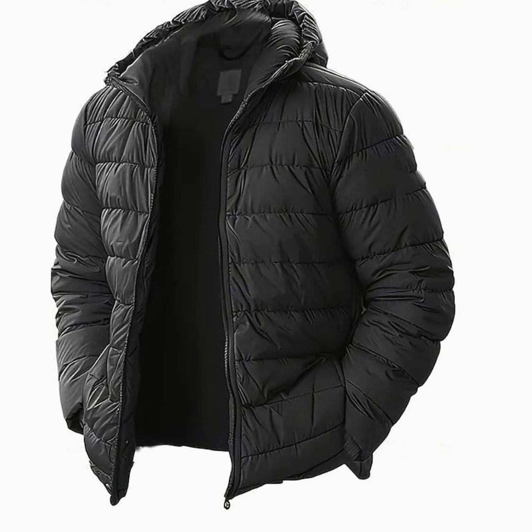 Herren Pufferjacke mit Kapuze Gesteppte Winterjacke
