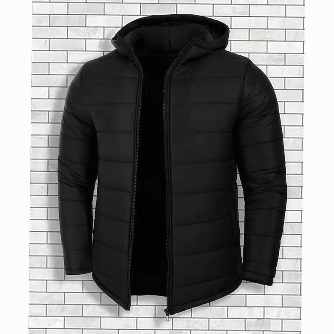 Herren Pufferjacke mit Kapuze Gesteppte Winterjacke