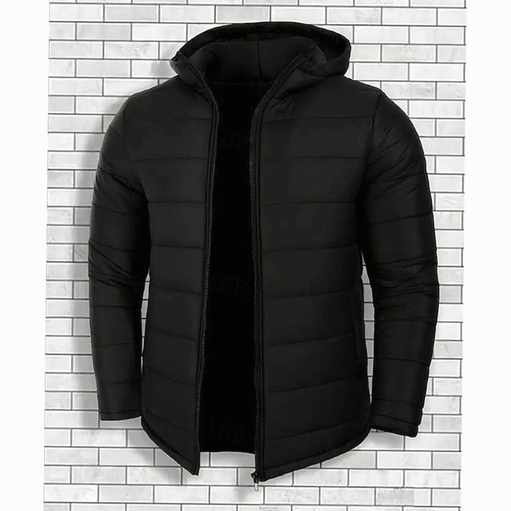 Herren Pufferjacke mit Kapuze Gesteppte Winterjacke
