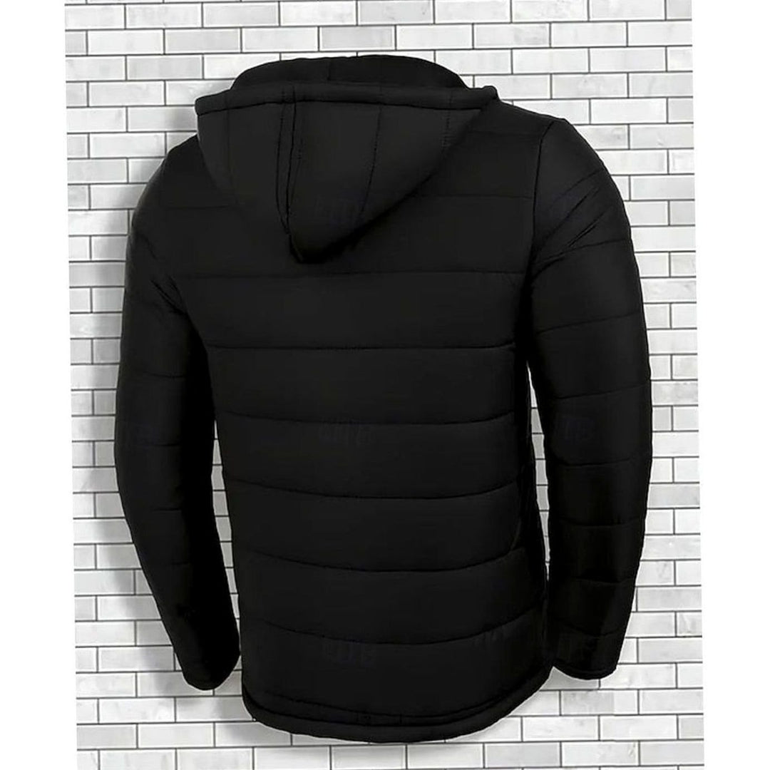 Herren Pufferjacke mit Kapuze Gesteppte Winterjacke