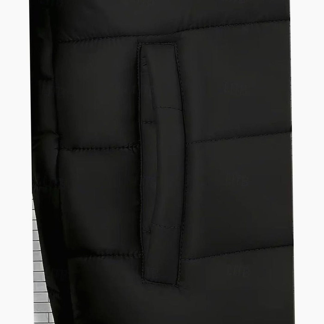 Herren Pufferjacke mit Kapuze Gesteppte Winterjacke