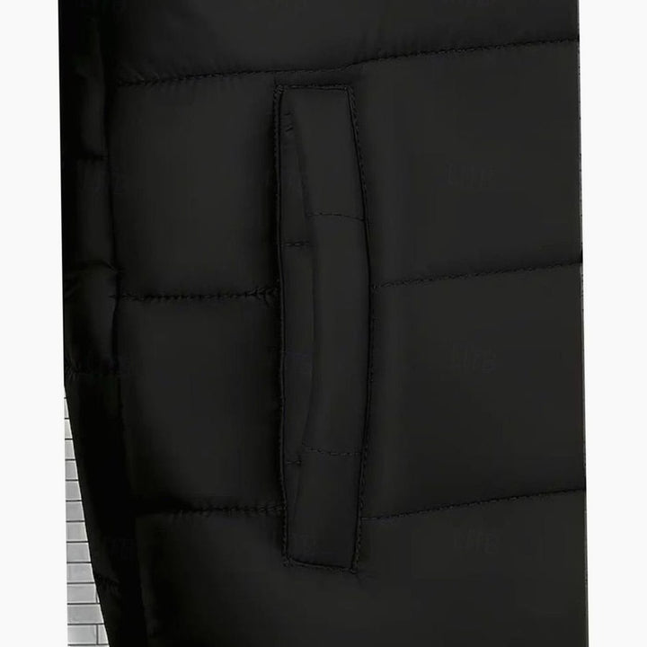 Herren Pufferjacke mit Kapuze Gesteppte Winterjacke