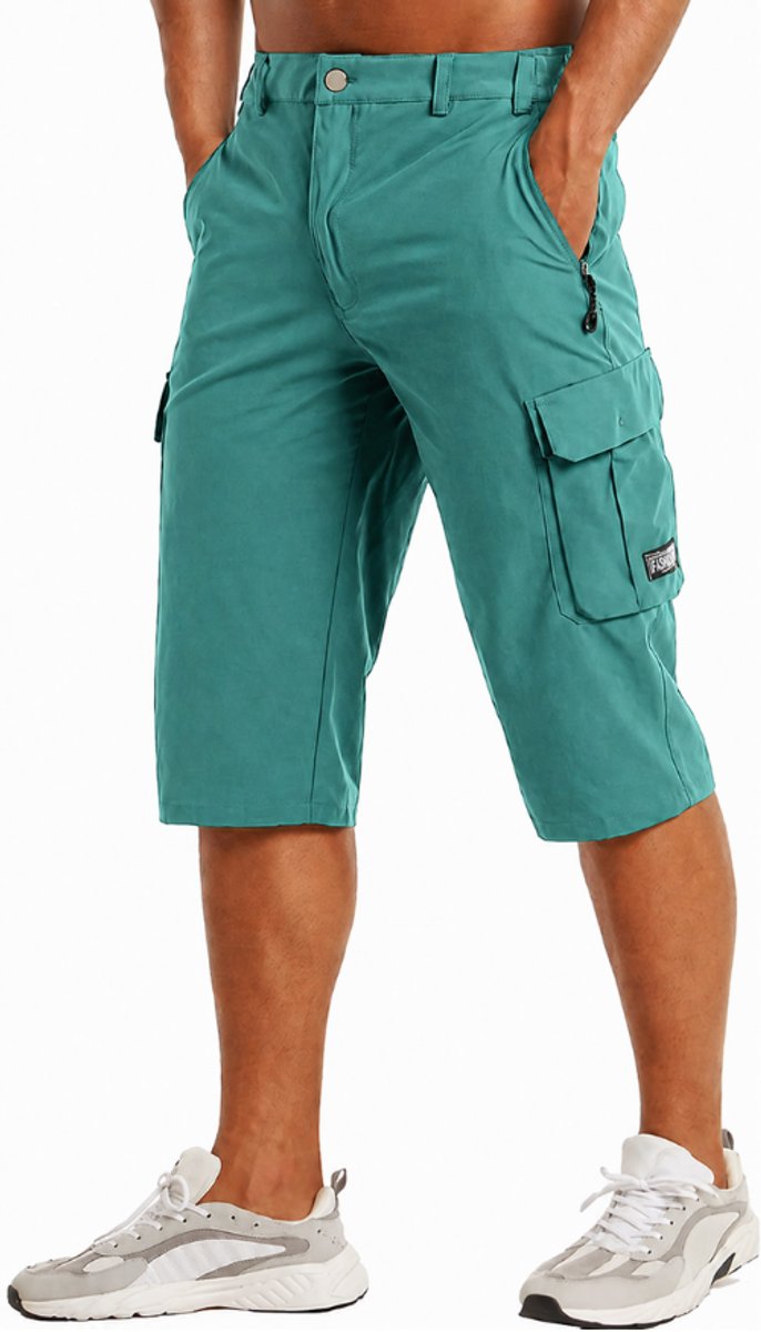 Herren Schnelltrocknende Taktische Cargo-Shorts mit Seitentaschen - Grünblau