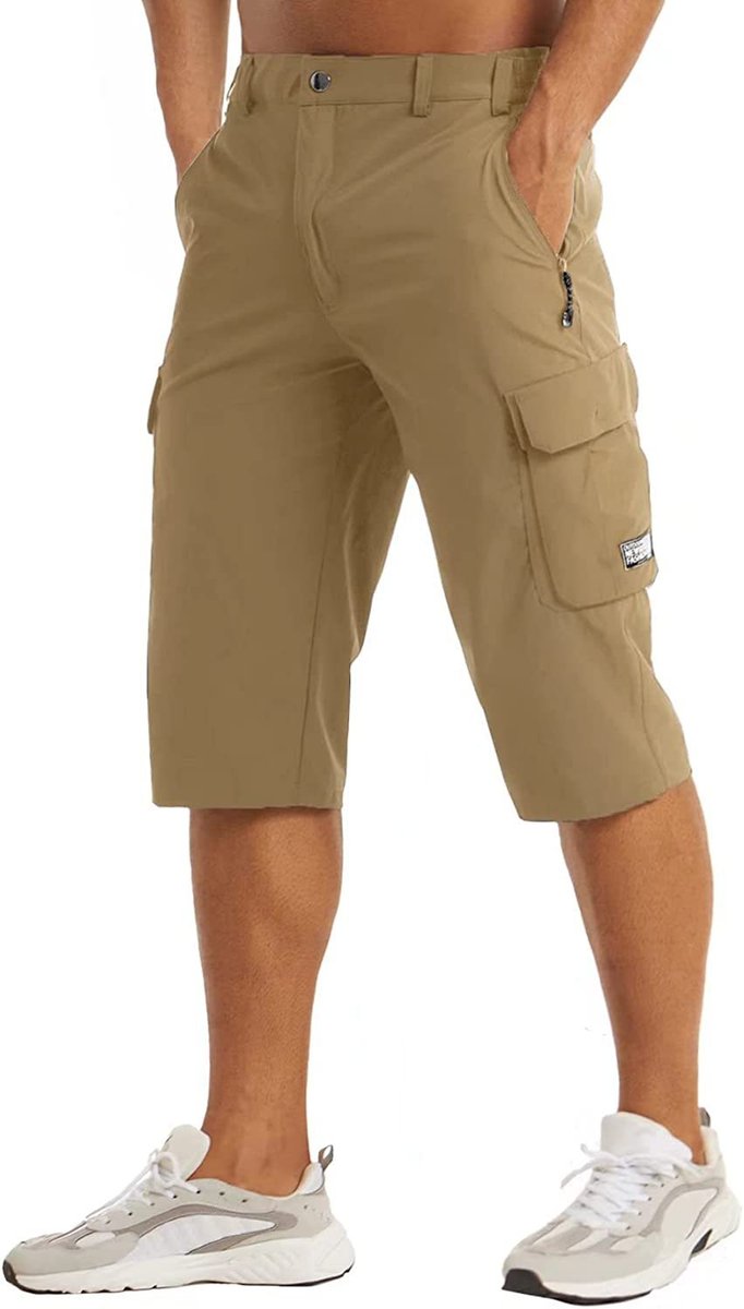 Herren Schnelltrocknende Taktische Cargo-Shorts mit Seitentaschen - Braun