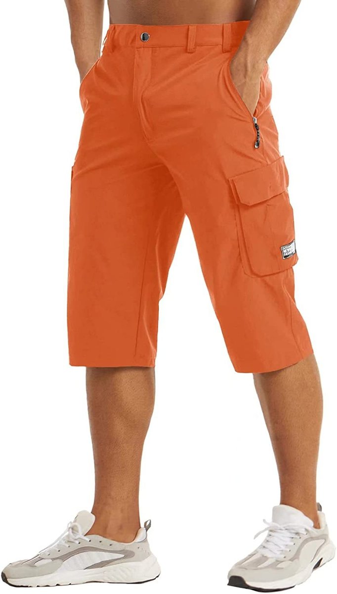 Herren Schnelltrocknende Taktische Cargo-Shorts mit Seitentaschen - Orange