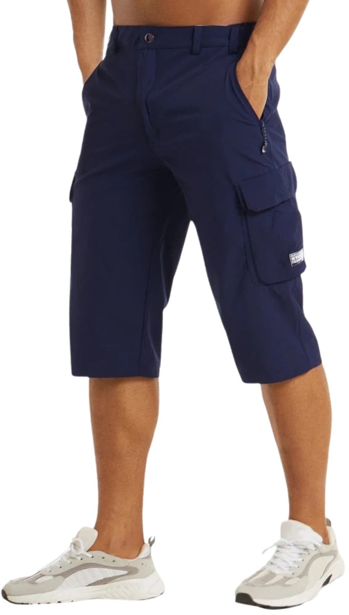 Herren Schnelltrocknende Taktische Cargo-Shorts mit Seitentaschen - Marineblau