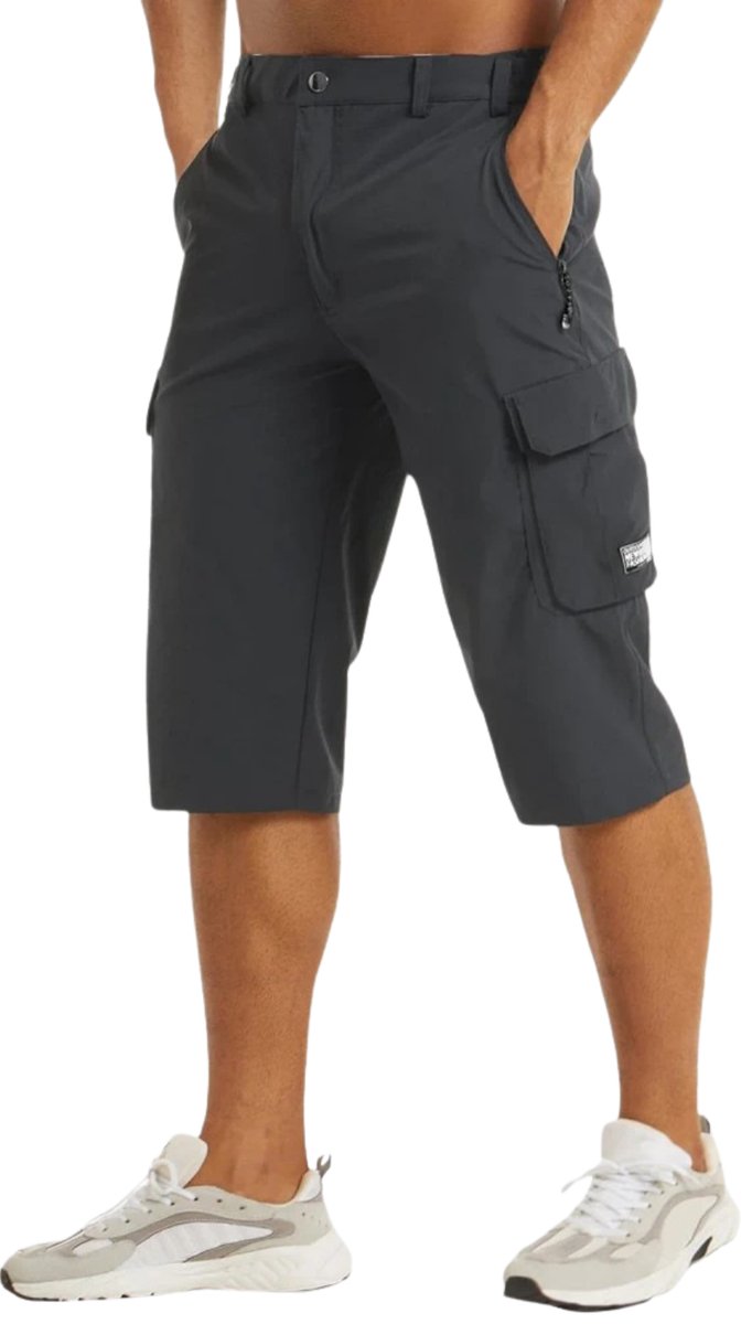 Herren Schnelltrocknende Taktische Cargo-Shorts mit Seitentaschen - Dunkelgrau