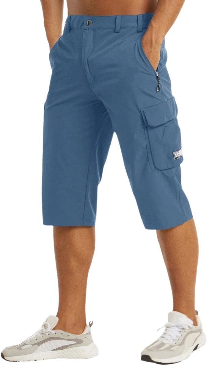 Herren Schnelltrocknende Taktische Cargo-Shorts mit Seitentaschen - Blau