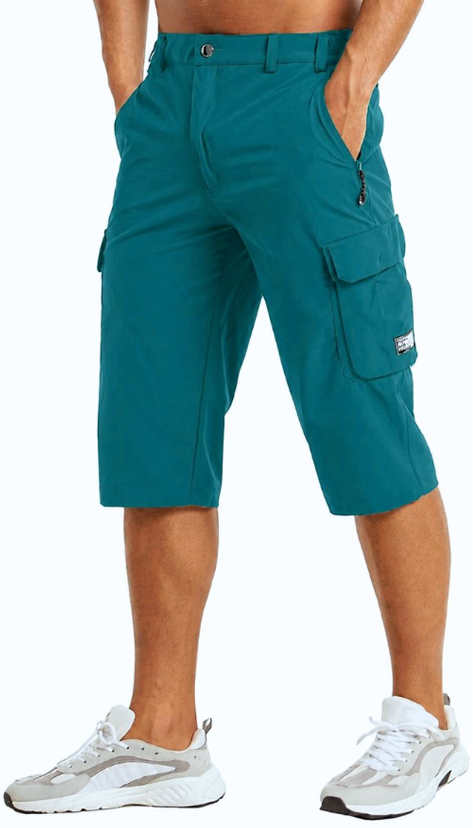 Herren Schnelltrocknende Taktische Cargo-Shorts mit Seitentaschen - Seeblau