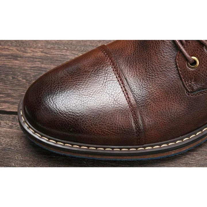 Herren Schnürstiefel aus Leder klassische Oxford Mens Boots