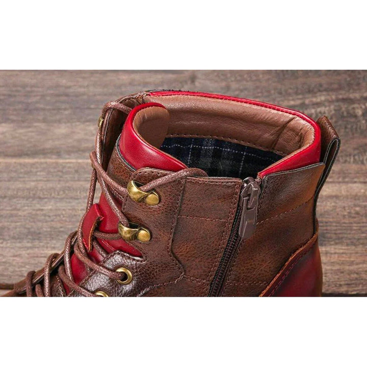 Herren Schnürstiefel aus Leder klassische Oxford Mens Boots