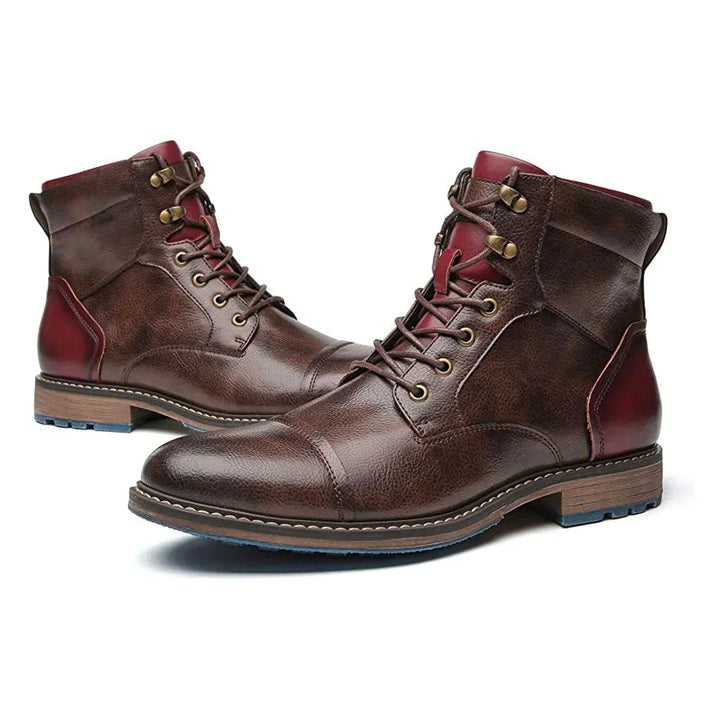 Herren Schnürstiefel aus Leder klassische Oxford Mens Boots