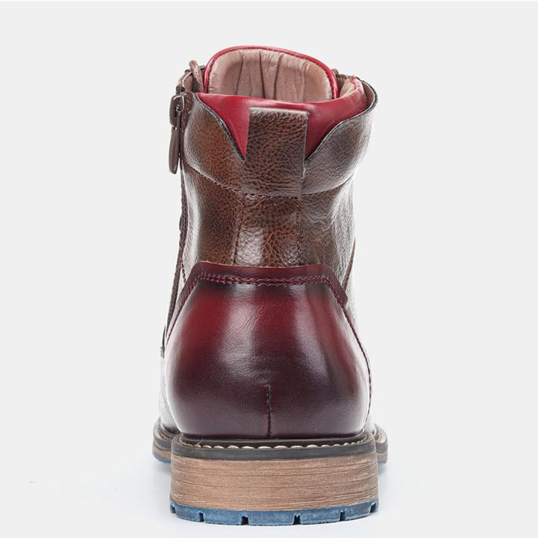 Herren Schnürstiefel aus Leder klassische Oxford Mens Boots