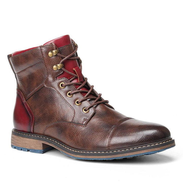 Herren Schnürstiefel aus Leder klassische Oxford Mens Boots